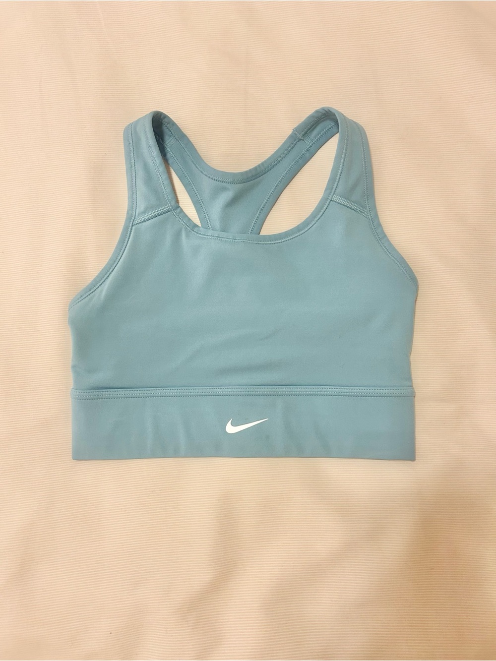 Nike Pale Blue Racerback Sports Bra  dri-fit thread slightly worn